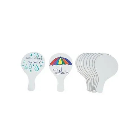 Pressboard Dry Erase Paddles - 12 per package