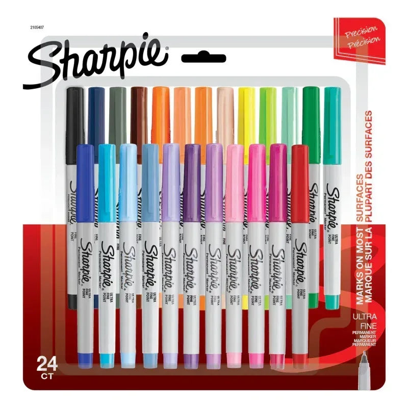 Ultra Fine Point Marker Sets, Assorted, 24 Count