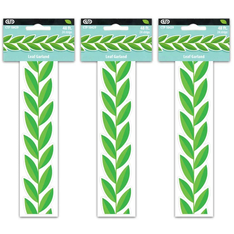 Leaf Garland Border EZ Border, 48 Feet Per Pack, 3 Packs
