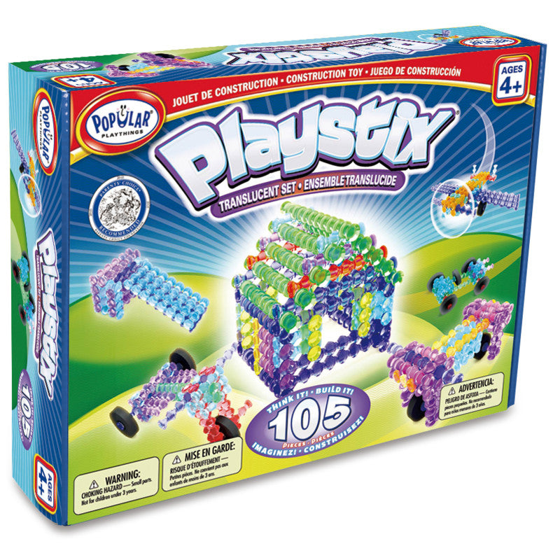 Playstix&reg; Set, Translucent, 105 Pieces