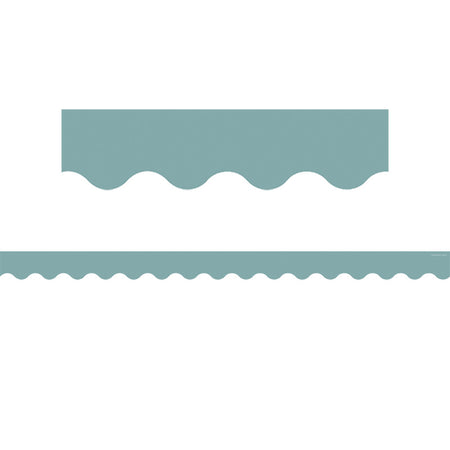 Calming Blue Scalloped Border Trim, 35 Feet