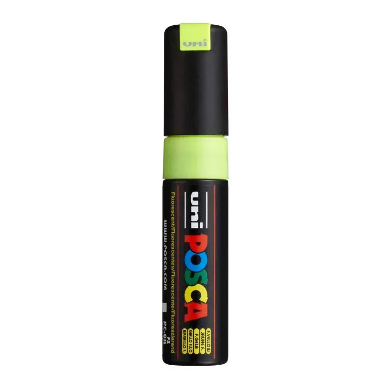 uni® POSCA PC-8K Water-Based Paint Markers, Broad Tip (8mm), Fluorescent Yellow