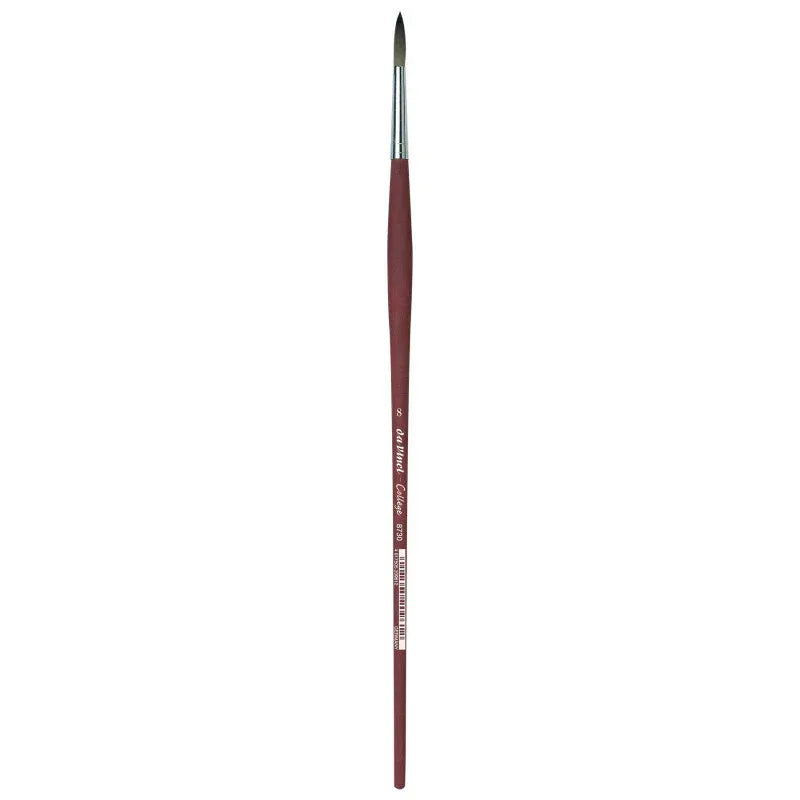 COLLEGE Student Brush, Synthetic, Acrylic & Oil, Round, Series 8730, Size 8