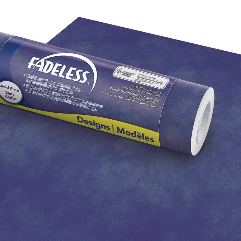 Pacon Fadeless Design Rolls Bulletin Board Art Paper, 48" x 50-Feet - Navy Color Wash - 57065