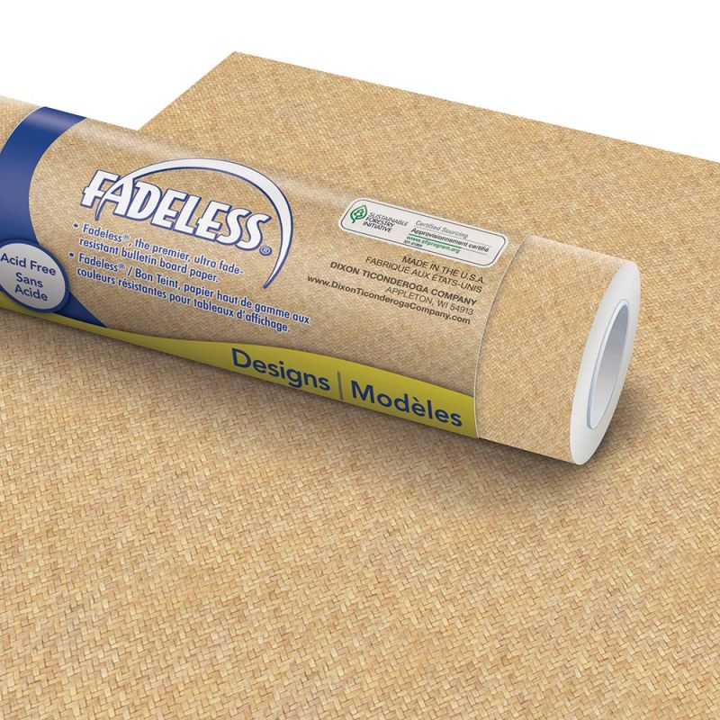 Pacon Fadeless Design Rolls Bulletin Board Art Paper, 48" x 50-Feet - Wicker - 57095