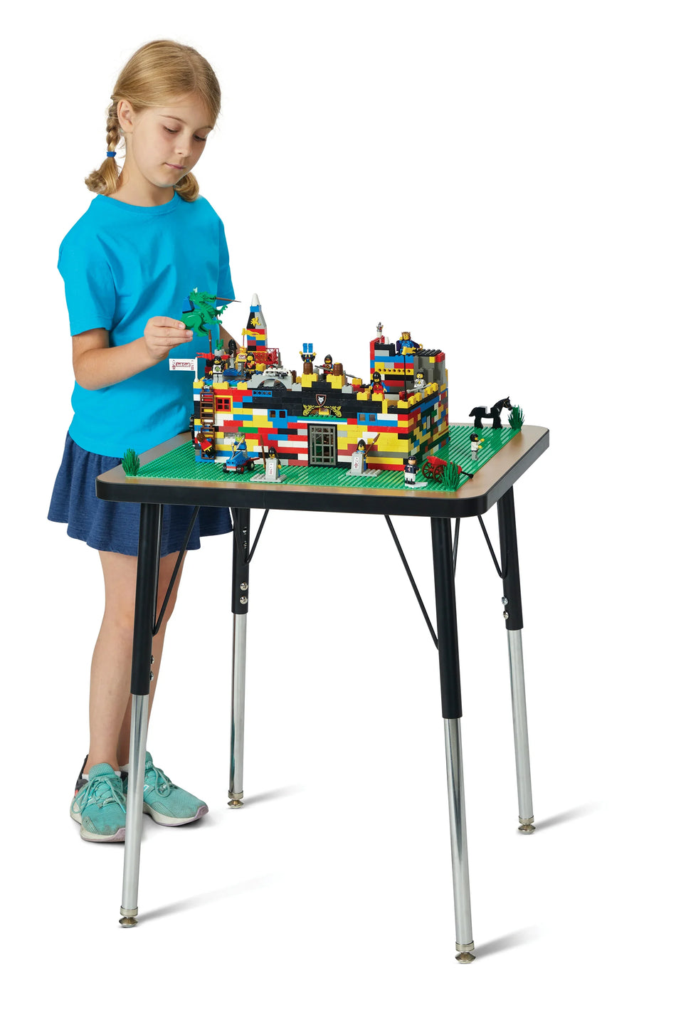 Jonti-Craft® Adjustable Building Table – Traditional Brick Compatible – 24-31"H