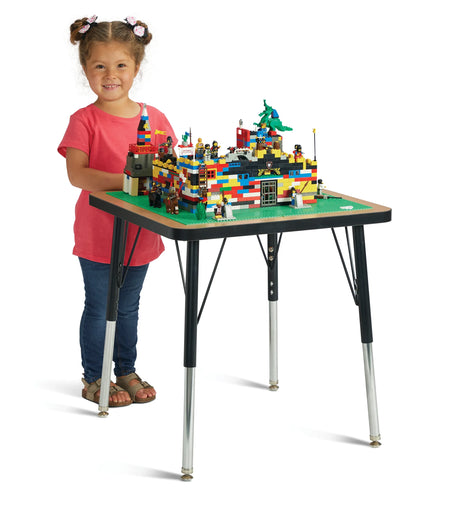 Jonti-Craft® Adjustable Building Table – Traditional Brick Compatible – 15-24"H