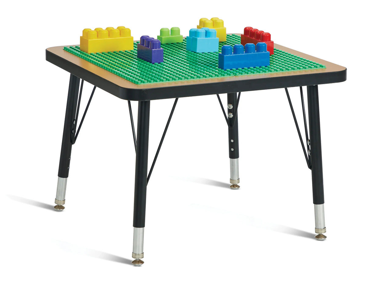 Jonti-Craft® Adjustable Building Table – Preschool Brick Compatible – 15-24"H