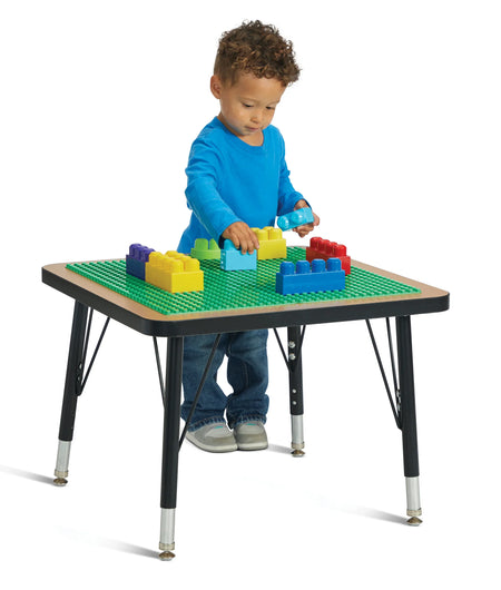 Jonti-Craft® Adjustable Building Table – Preschool Brick Compatible – 15-24"H
