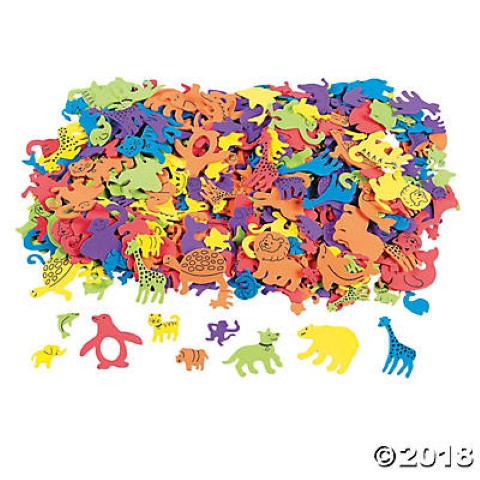 Fabulous Foam Self-Adhesive Shapes 500/pkg - Animal Shapes