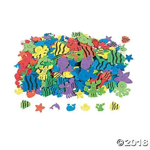Fabulous Foam Self-Adhesive Shapes 500/pkg - Under the Sea