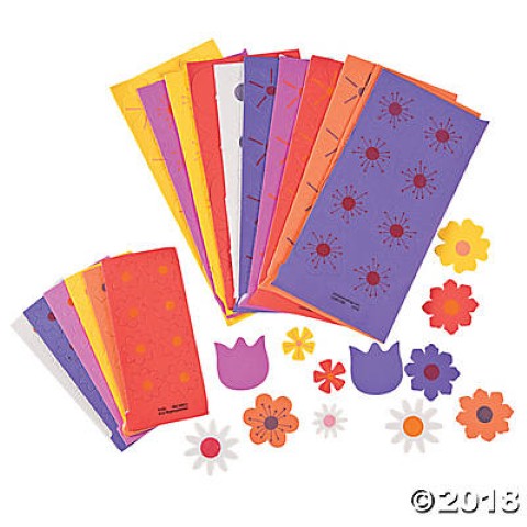 Foam Self-Adhesive Shapes 500/pkg - Glittering Flower Shapes