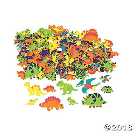 Fabulous Foam Self-Adhesive Shapes - 500/pkg - Dinosaur Shapes