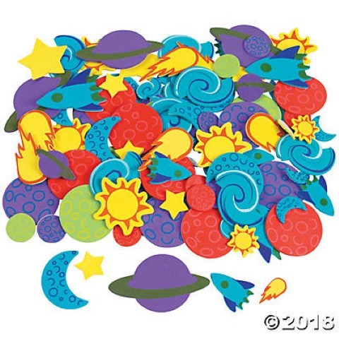 Fabulous Foam Self-Adhesive Shapes 500/pkg - Space