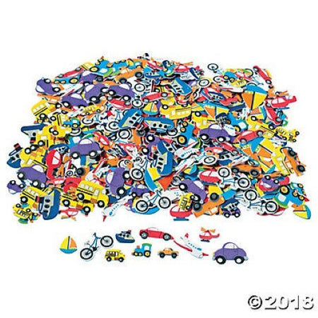 Fabulous Foam Self-Adhesive Shapes 500/pkg - Transportation Shapes