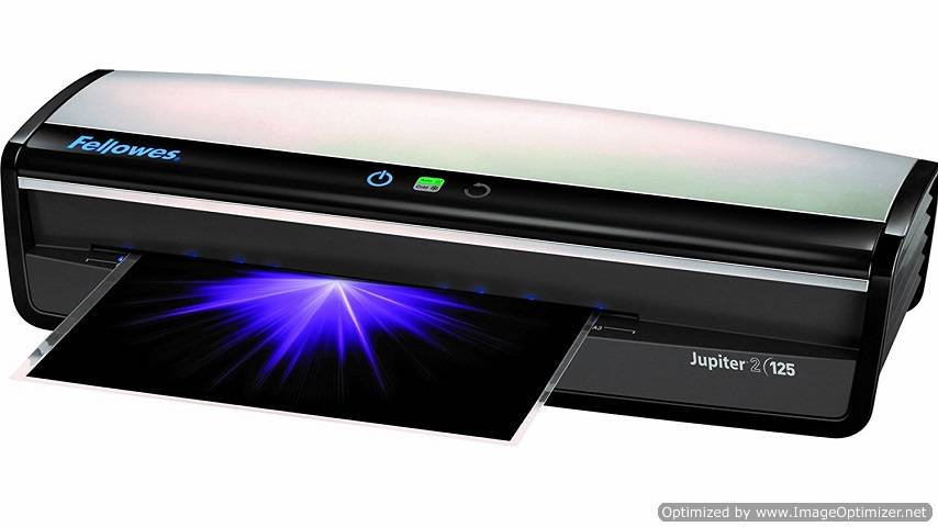 Fellowes Laminator Jupiter 2 125, Rapid 1 Minute Warm-up Laminating Machine, with Laminating Pouches Kit (5734101)
