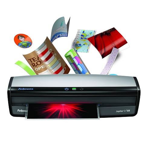 Fellowes Laminator Jupiter 2 125, Rapid 1 Minute Warm-up Laminating Machine, with Laminating Pouches Kit (5734101)