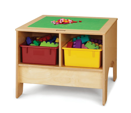 Jonti-Craft® KYDZ Building Table - Traditional Brick Compatible - with Colored Tubs