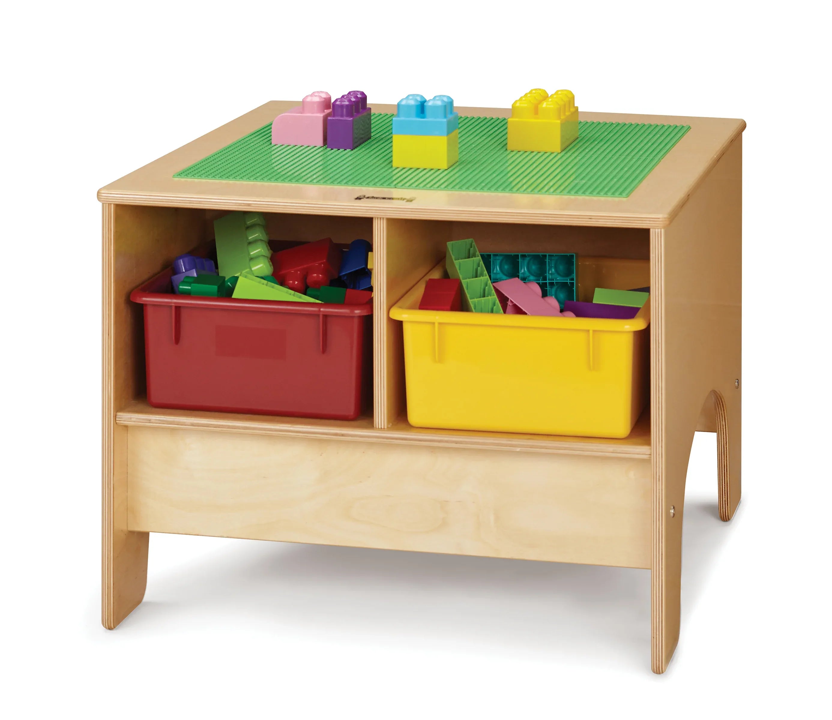 Jonti-Craft® KYDZ Building Table - Preschool Brick Compatible - with Clear Tubs