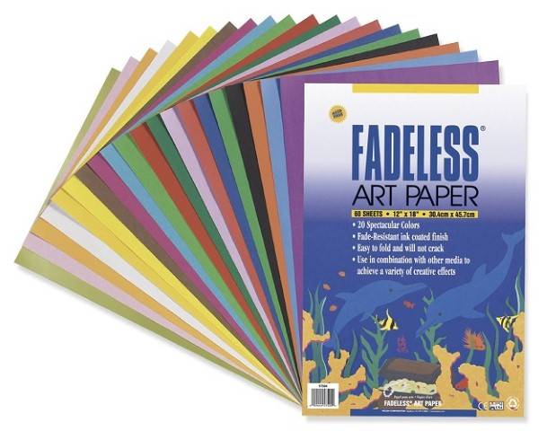 Pacon Assorted Fadeless Sheets, 12" by 18", Pack Of 60 (57504)