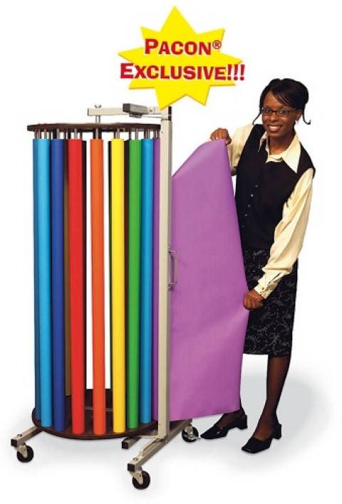 PACON® ROTARY RACK WITH 20 DOWELS FOR Fadeless rolls (57542)