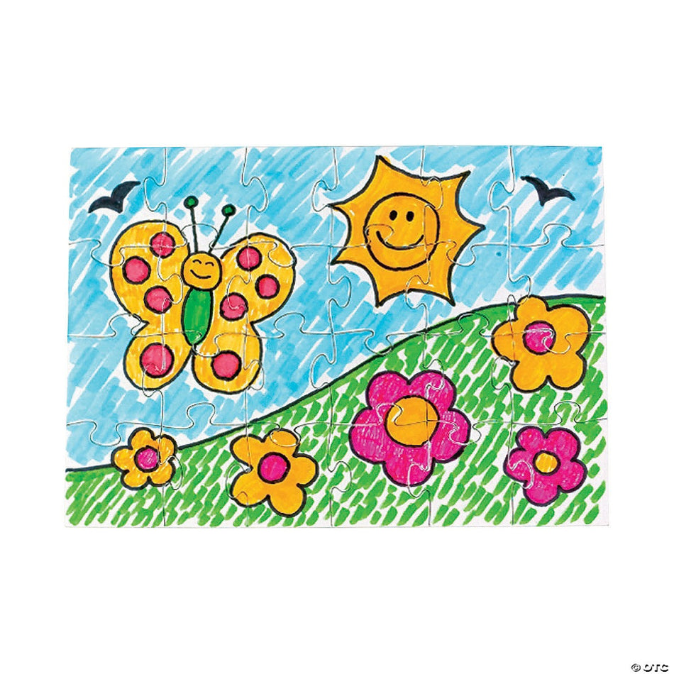 Make Your Own Cardboard Puzzle Value Pack - 5" x 7", 24 piece Puzzles - 24/Pkg.