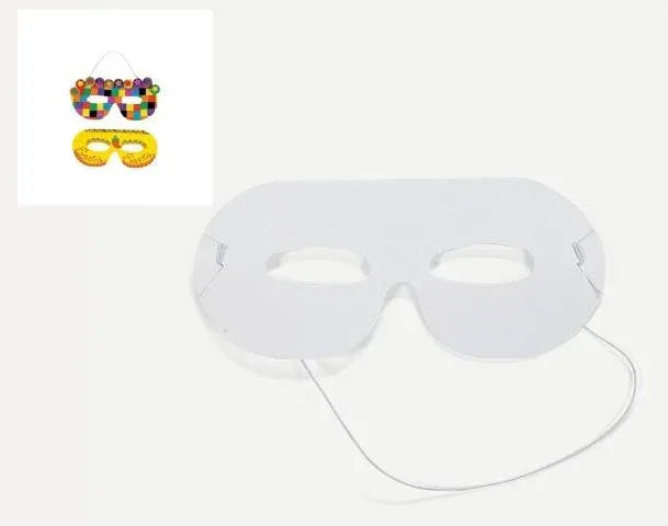 Color-In White Card Eye Masks to Decorate 24 per package