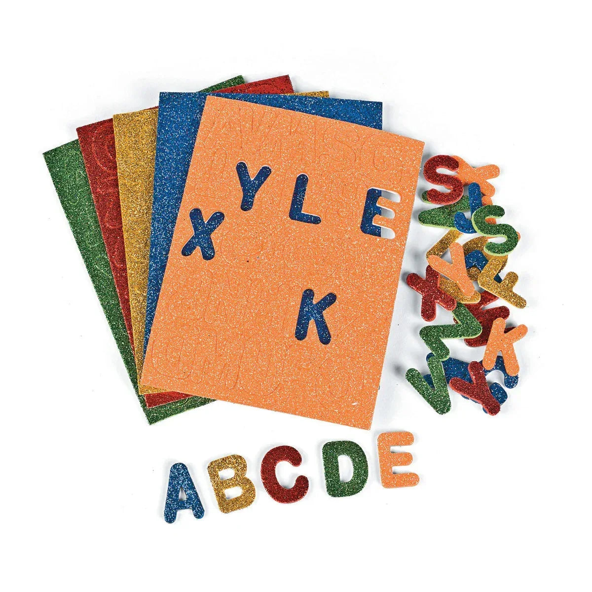 Foam Glitter Self-Adhesive Letters- 1", (260/pkg.)