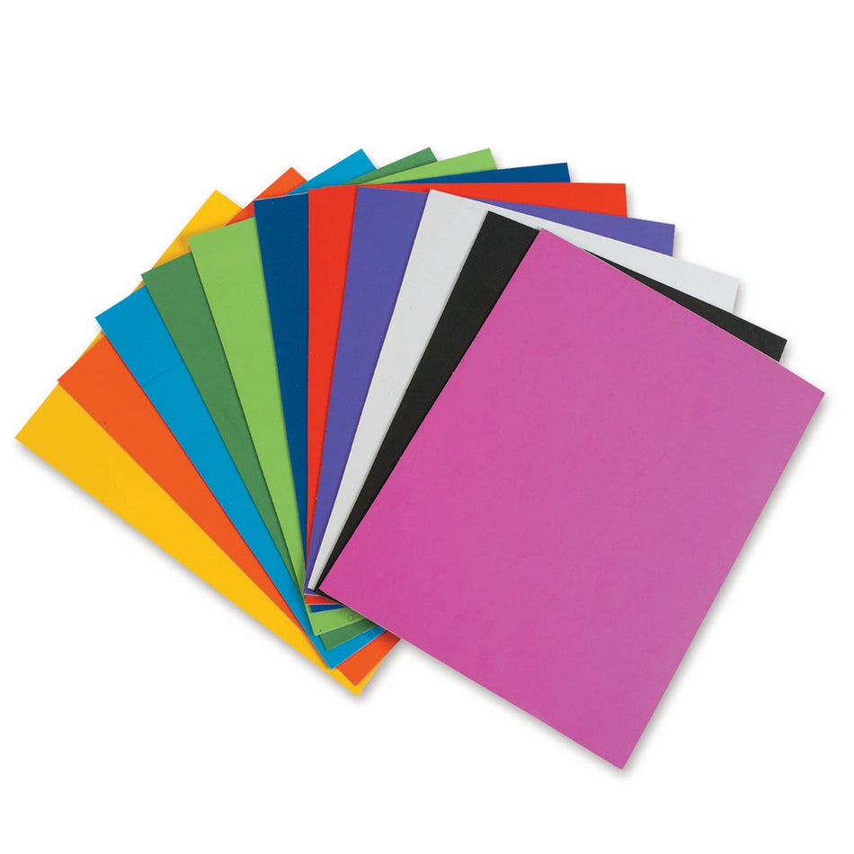 Self-Adhesive Foam Sheets - 9" x 12" Bright Color Assortment 24 sheets/pkg.