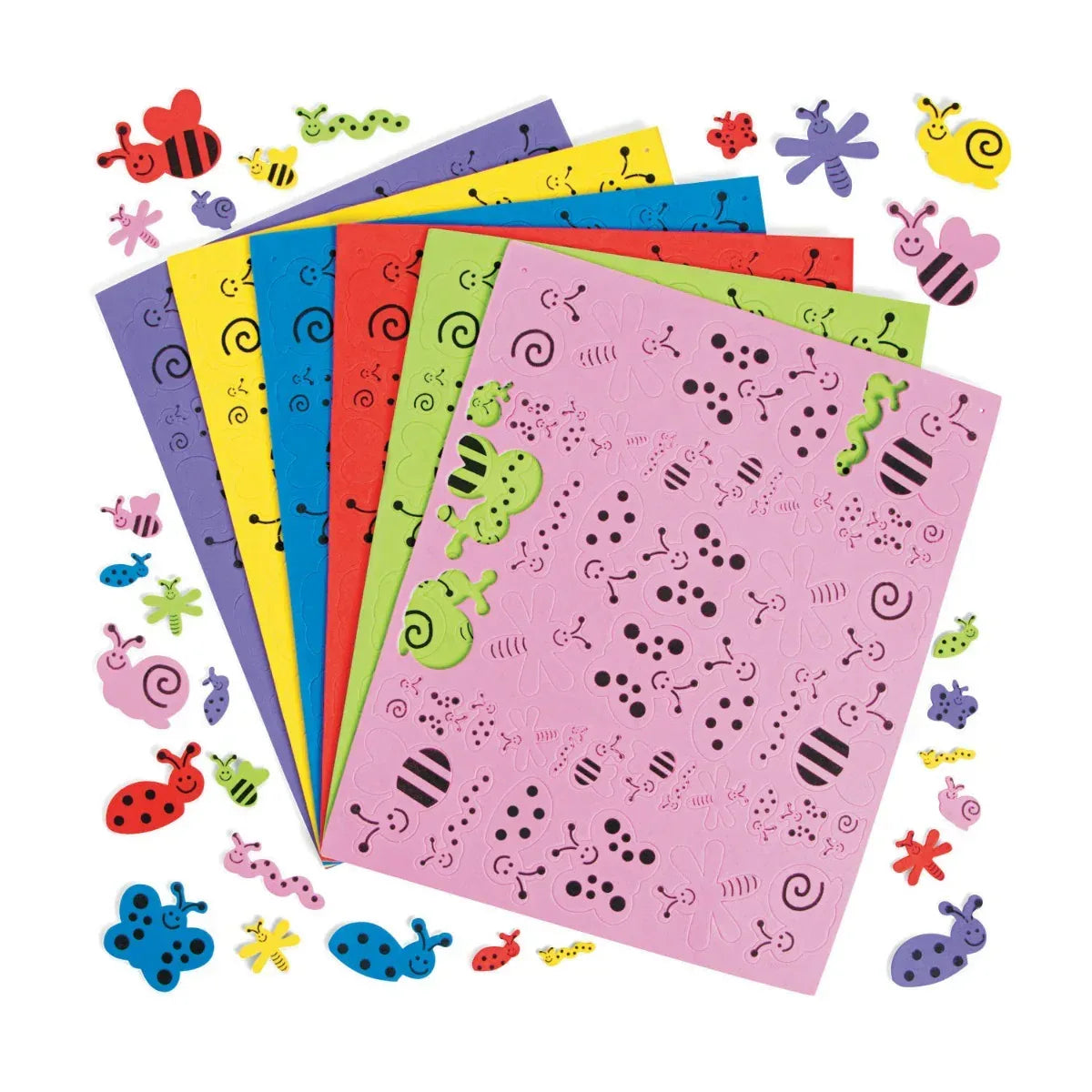 Fabulous Foam Self-Adhesive Shapes 500/pkg - Bug Shapes