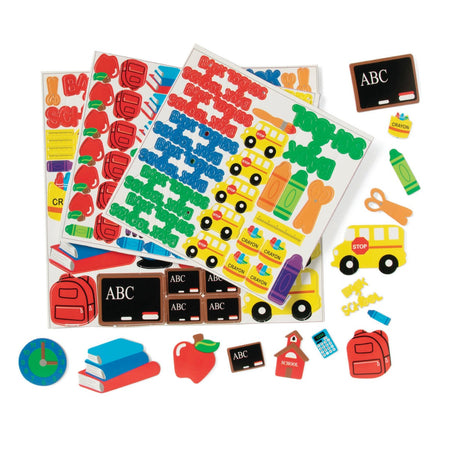 Fabulous Foam Self-Adhesive Shapes - 500/pkg - School Shapes