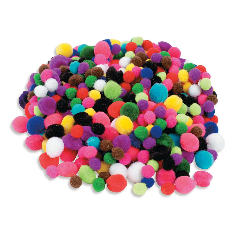 Tiny Acrylic Pom-Poms - Pack of 500