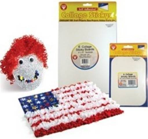 Hygloss Collage Sticky Boards 8" x 10" Rectangle 24/pack