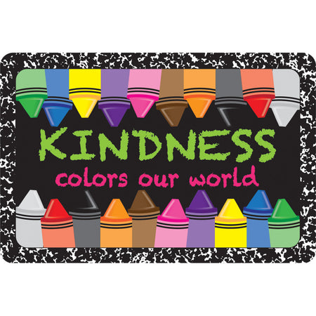 The Original Fun Mat&trade;, Welcome Mat, 15.5" x 23.5", Kindness Colors World
