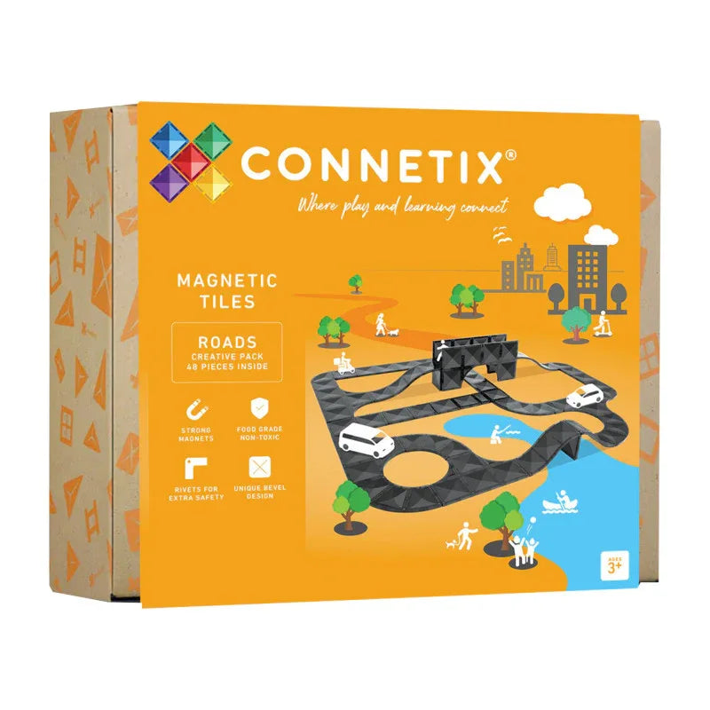 Magnetic Tiles Creative Roads Pack, 48 Pieces