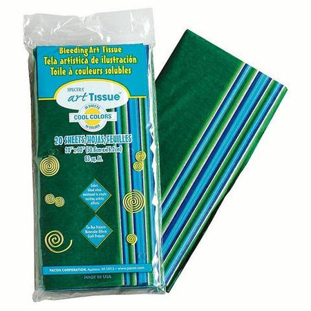 Spectra Art Tissue, 20 Sheets, 20"x30", Cool Colors PAC58536