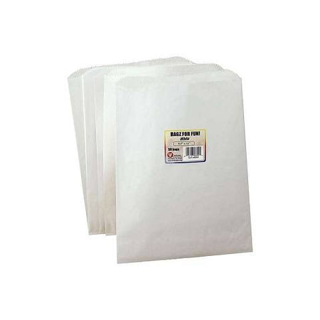 Hygloss Pinch Bottom Paper Bags, 8.5 by 11-Inch, White, 50-Pack