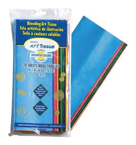 Spectra Art Tissue, 20 Sheets, 20"x30", Bright Colors PAC58576