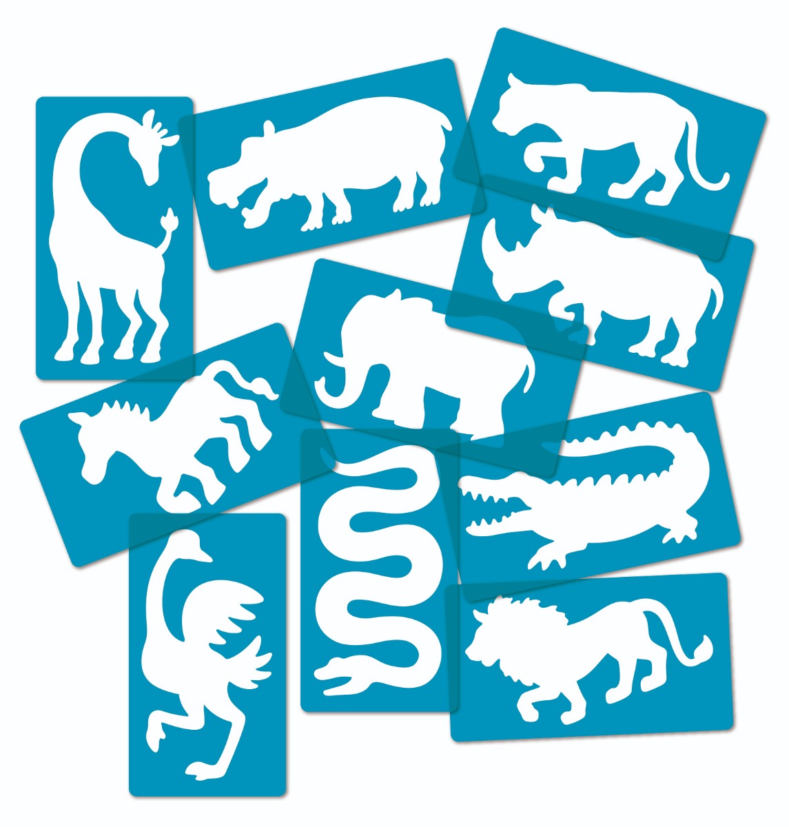 Roylco Safari Animal Stencils Only - Set of 10