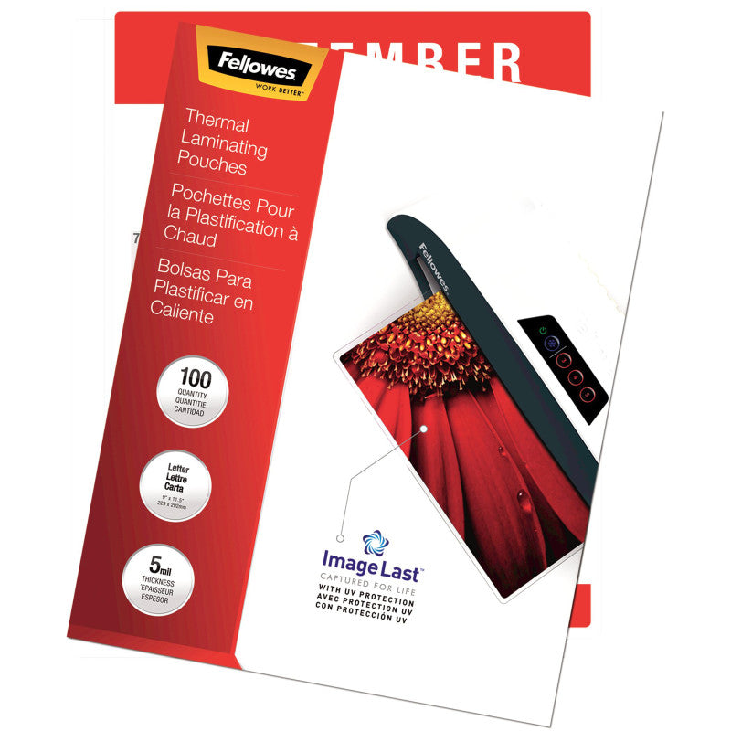 Thermal Laminating Pouches, ImageLast, Jam Free, Letter, 5 mil, 100 pack