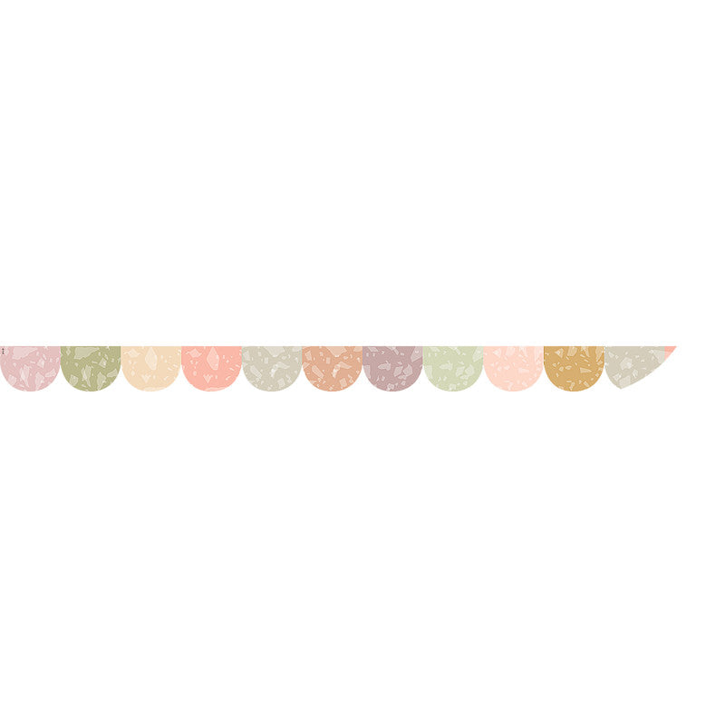 Terrazzo Tones Scalloped Magnetic Border, 24 Feet