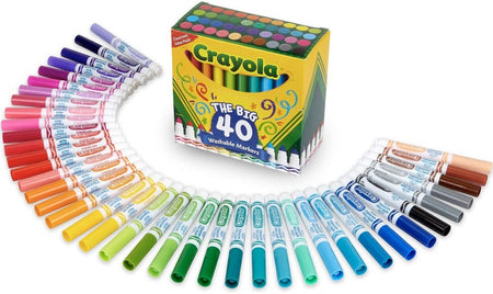 Crayola® Ultra Clean Washable Markers, Broad Line Markers, 40 Classic Colors, (BIN587858)
