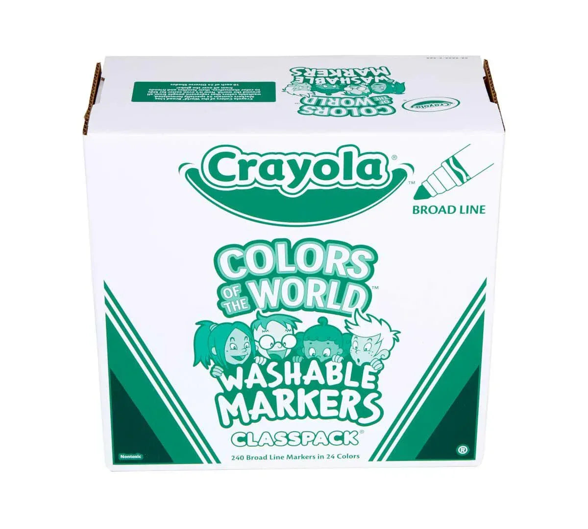 Crayola® Colors of the World Washable Markers Classpack, 240 count, 24 colors (BIN588228)
