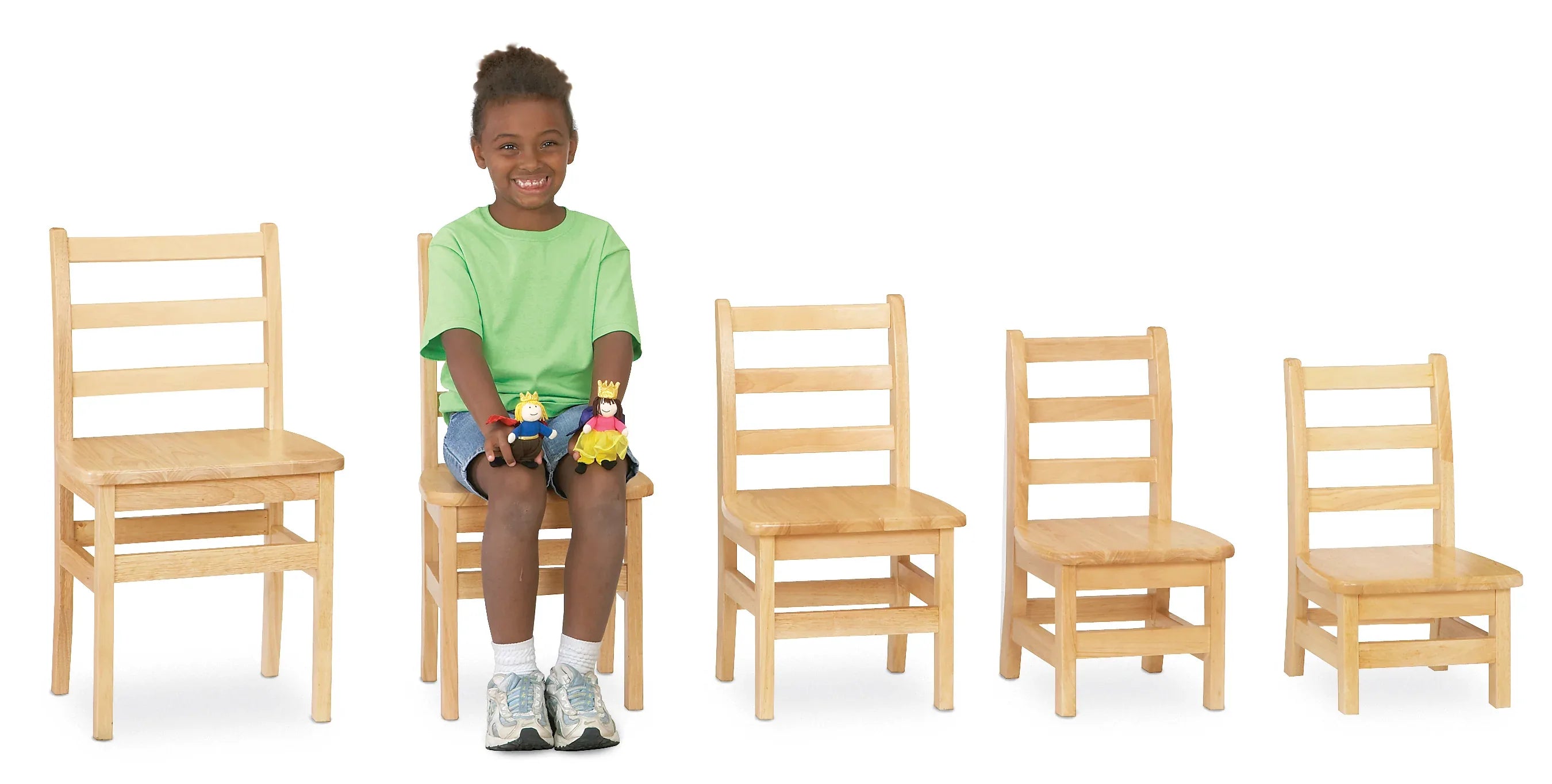 Jonti-Craft® KYDZ Ladderback Chair Pair - 8" Height