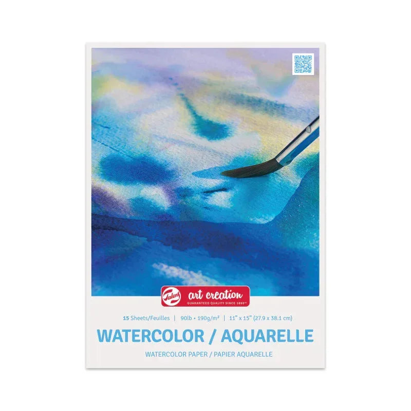 Watercolor Paper Pad, 90lbs, 11" x 15", 15 Sheets