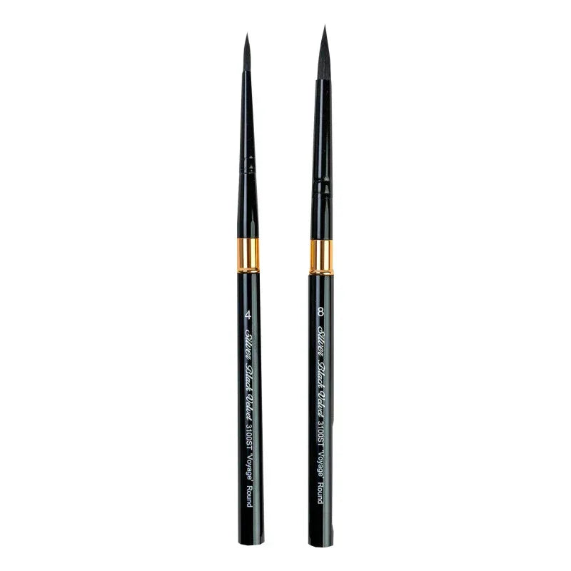 Black Velvet Large Travel Round Brushes, Set of 2