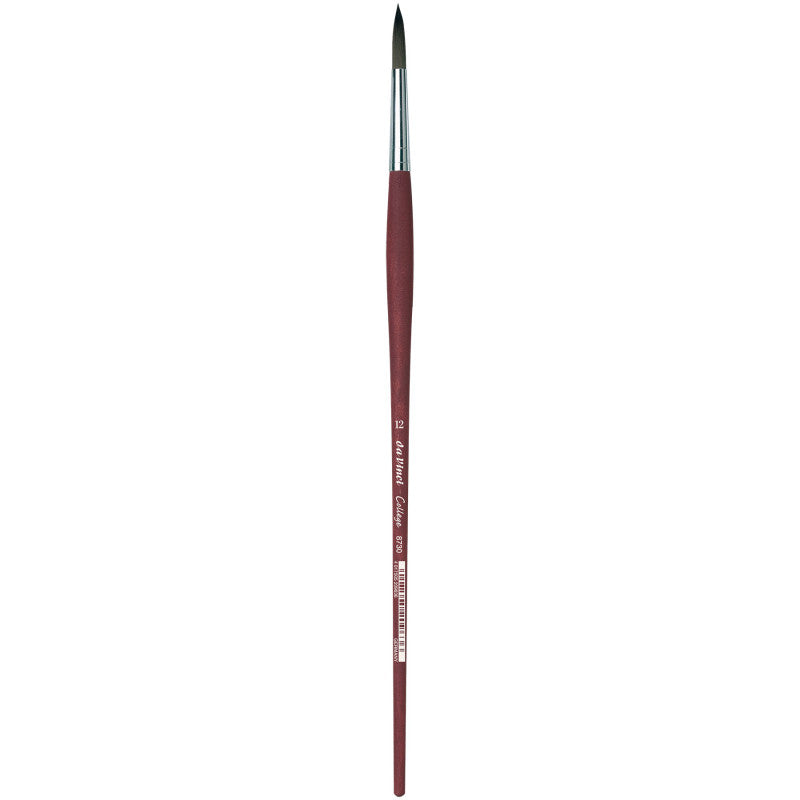 COLLEGE Student Brush, Synthetic, Acrylic & Oil, Round, Series 8730, Size 12