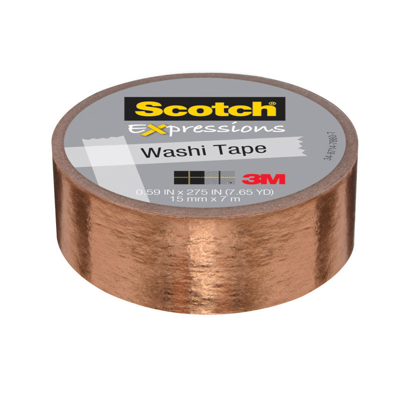 Expressions Washi Tape, .59" x 275", Copper Foil