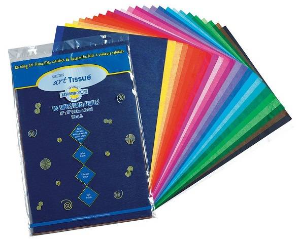 Pacon Spectra Assorted Color Tissue Pack, 12" x 18", 25 Colors, Pack Of 100 Sheets