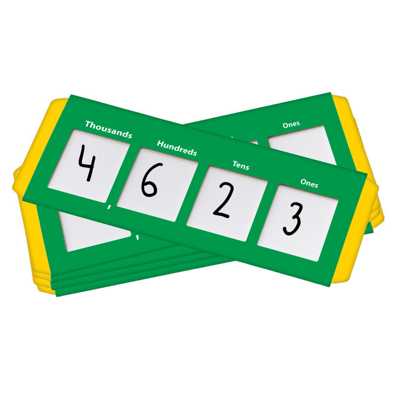 Place Value Sliders, Ones to Thousands, Set of 10